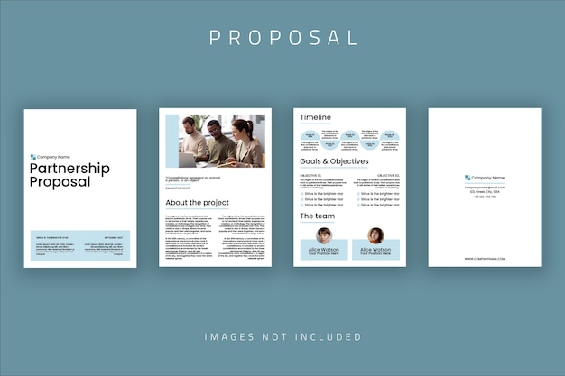 Minimalist geometric business partnership proposal