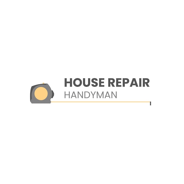 Minimalist house repair handyman logo