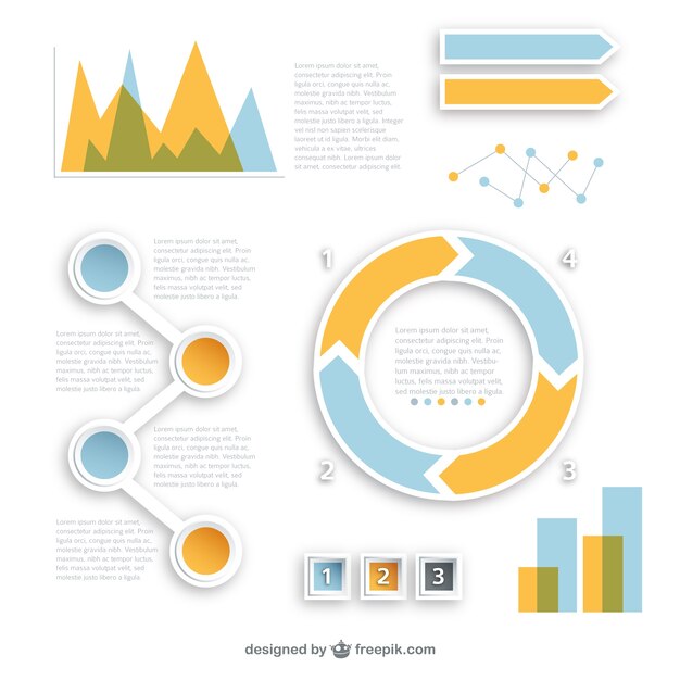 Minimalist infographic elements