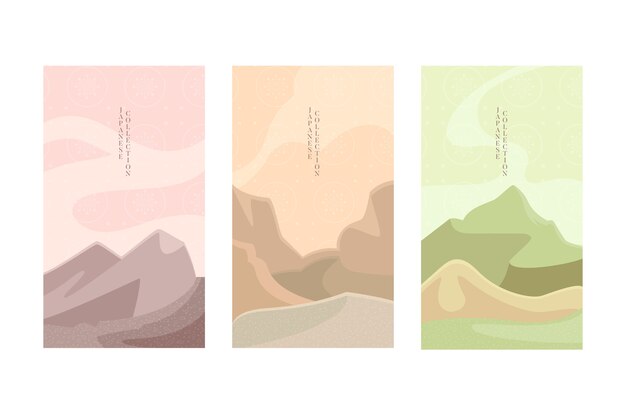 Minimalist japanese concept for cover collection