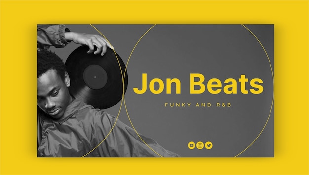 Minimalist jon beats music youtube channel art