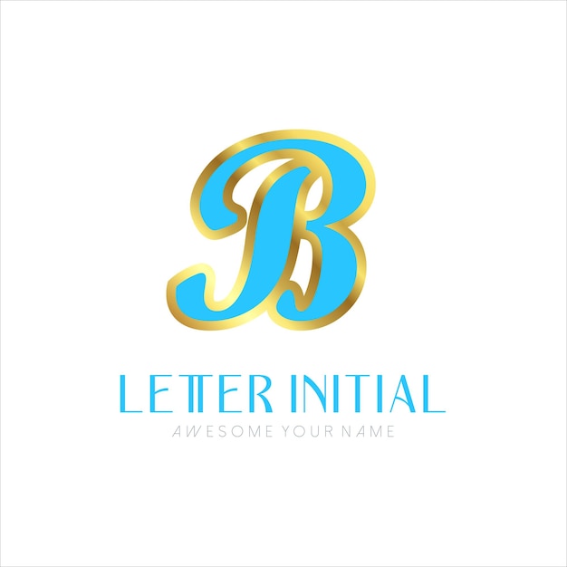 Free Vector minimalist letter b initials logo design for personal brand or company