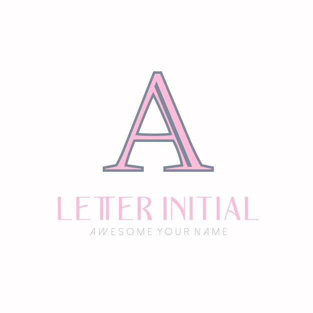 Free Vector minimalist letter a initials logo design for personal brand or company