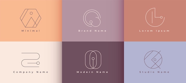 Free vector minimalist line logo concept design