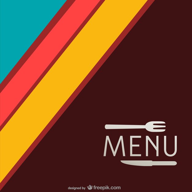 Minimalist menu template