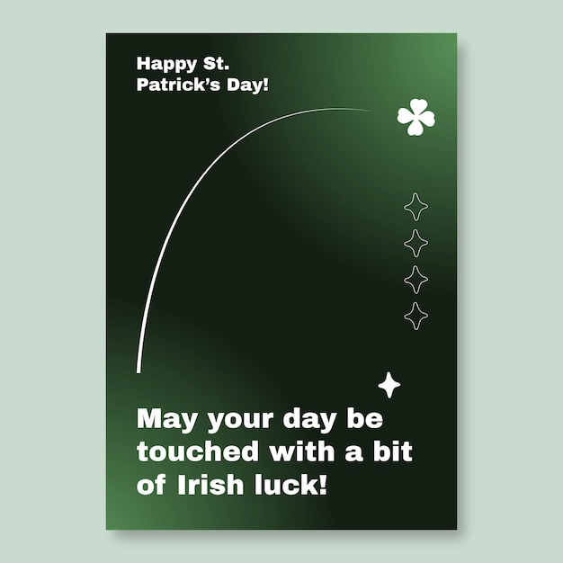 Minimalist modern st. patrick's day quote sign