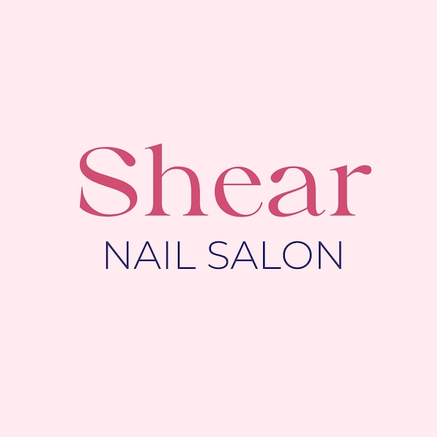 Free Vector minimalist nail studio typography logo