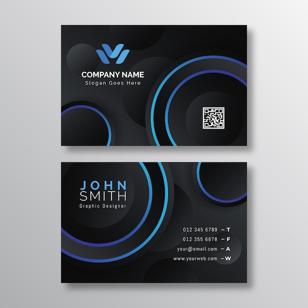 Free vector minimalist neumorph business card template