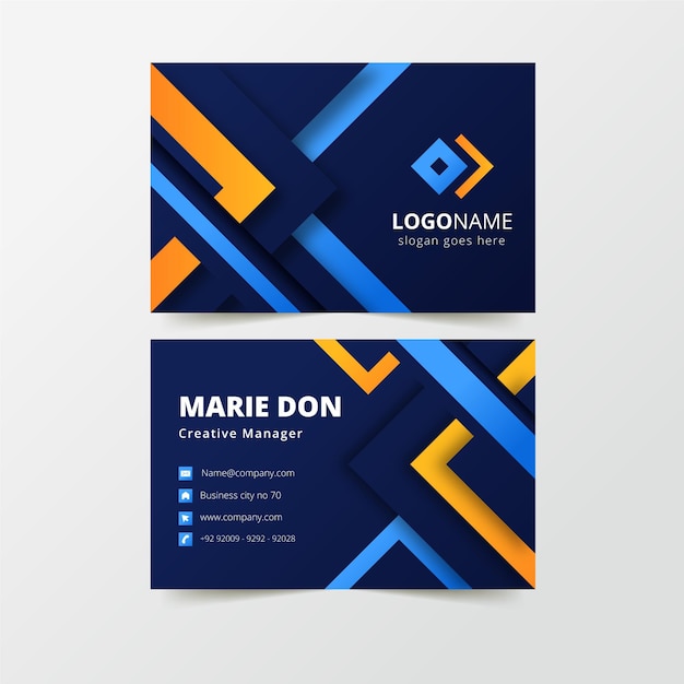 Minimalist neumorph business card template