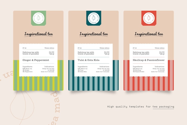 Free Vector minimalist packaging labels  template