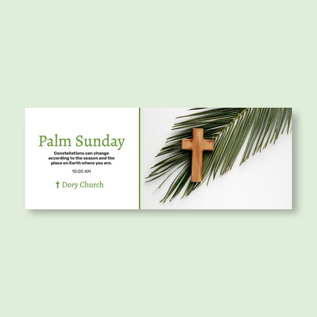 Minimalist palm sunday holy week facebook header