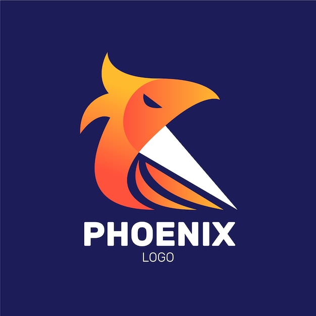 Free vector minimalist phoenix bird logo