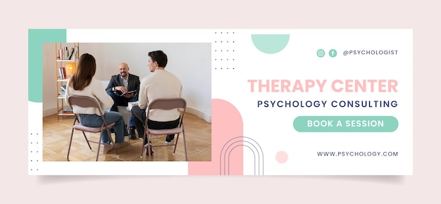 Minimalist psychologist consultation facebook cover