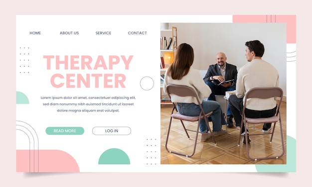 Free Vector minimalist psychologist consultation landing page