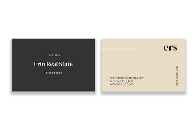 Free Vector minimalist real estate business card