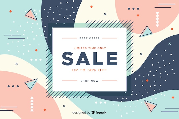 Minimalist sale design concept background