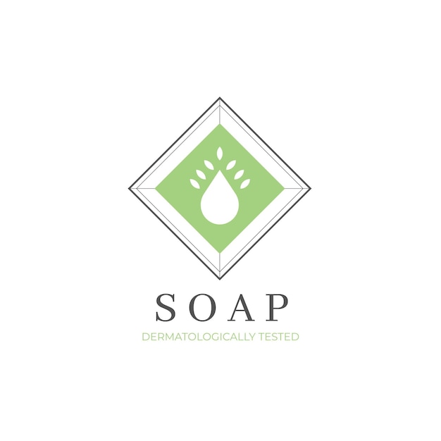 Minimalist soap logo template