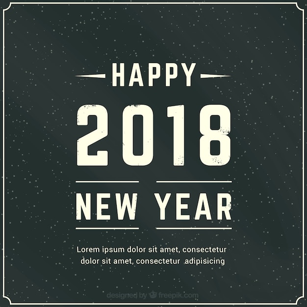 Free Vector minimalistic happy new year background