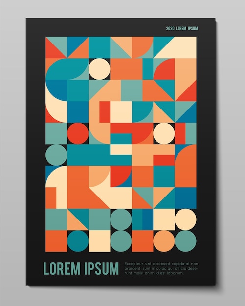 Minimalistic poster with simple geometric shapes