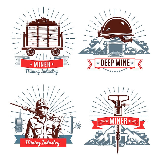 Mining logo And Design Elements