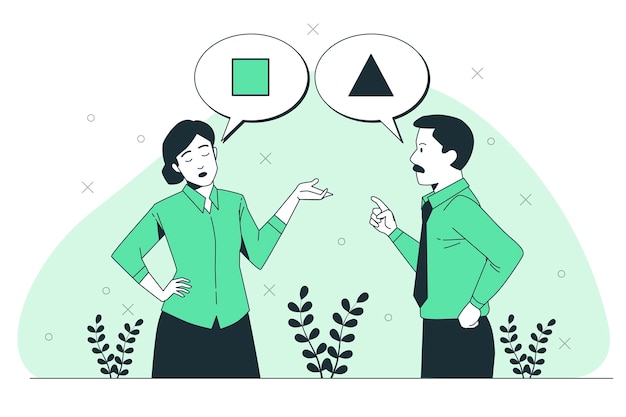 Free Vector miscommunication  concept illustration