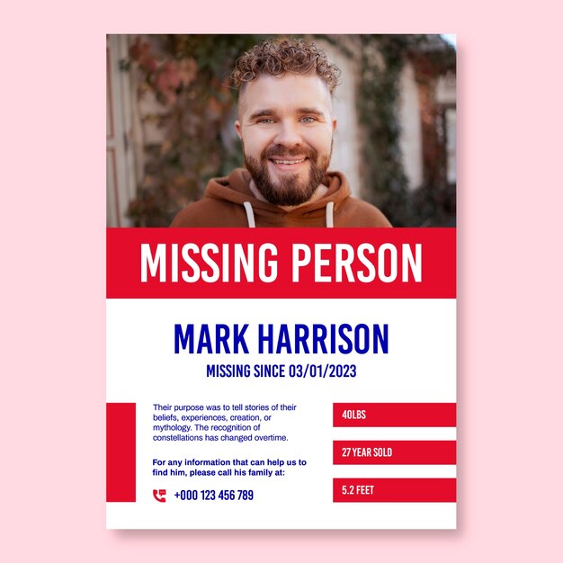 Missing poster design