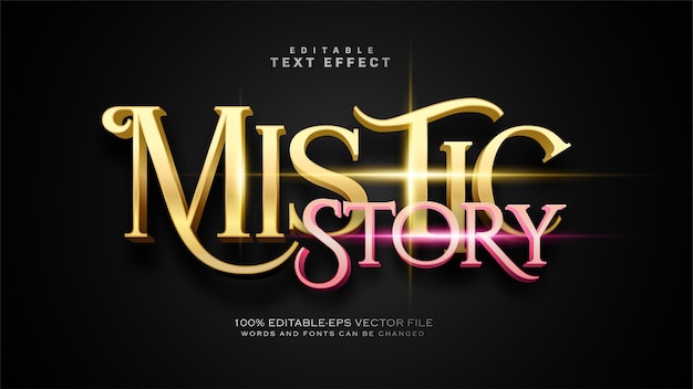 Free Vector mistic story text effect