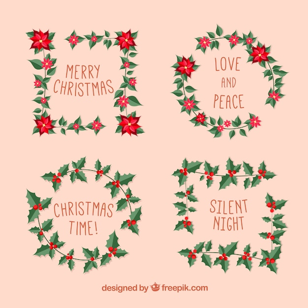 Mistletoe christmas frames