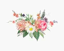 Free vector mixed flower bouquet