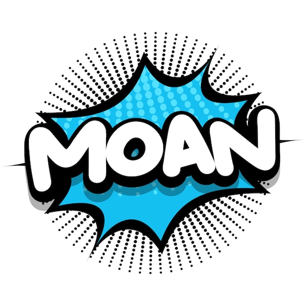 Moan Comic book explosion bubble vector illustration