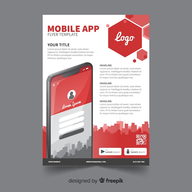 Mobile app brochure template