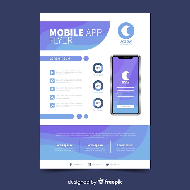 Mobile app brochure template