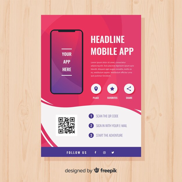 Mobile app poster