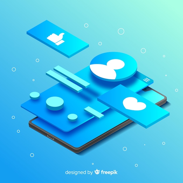 Free Vector mobile apps concept illustration