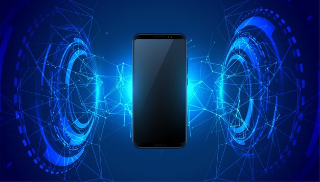 Mobile futuristic technology concept background 