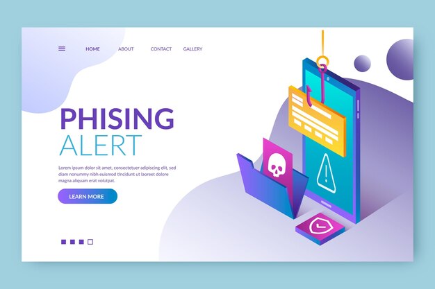 Mobile phishing landing page