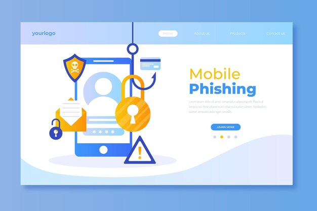 Mobile phishing landing page