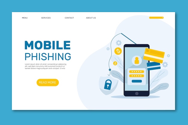 Mobile phishing landing page