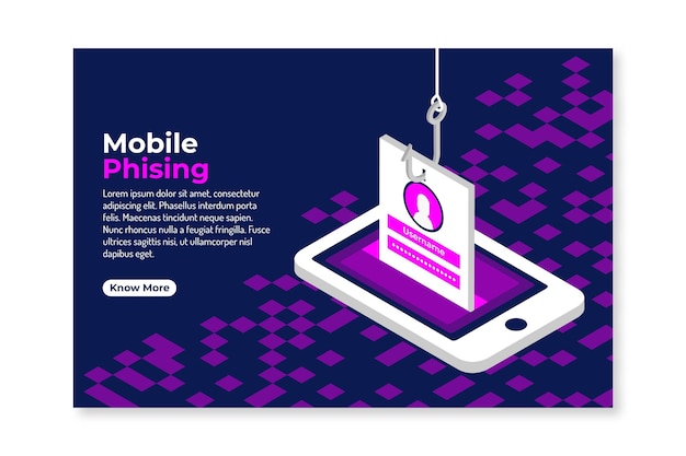 Mobile phishing landing page