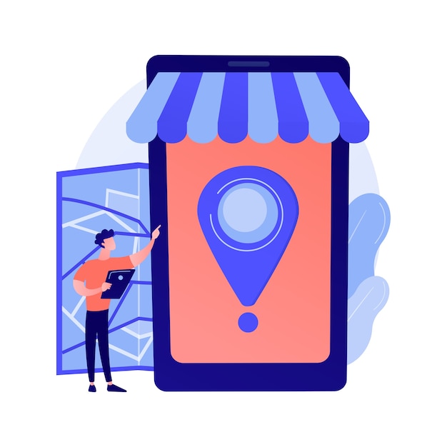 Free Vector mobile shopping, e-shopping. modern shopping, online retailer, consumer convenience design element. marketplace with purchase delivery service.