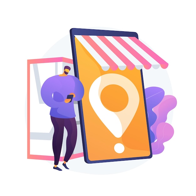 Free Vector mobile shopping, eshopping. modern shopping, online retailer, consumer convenience design element. marketplace with purchase delivery service.  