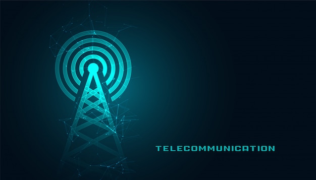 Free Vector mobile telecommunicatidigital tower background