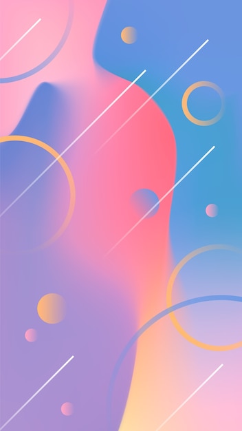 Mobile wallpaper with fluid shapes