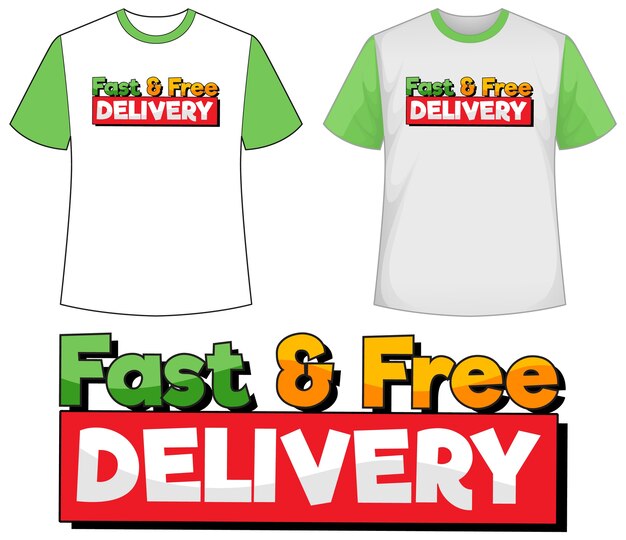 Mock up shirt with delivery icon