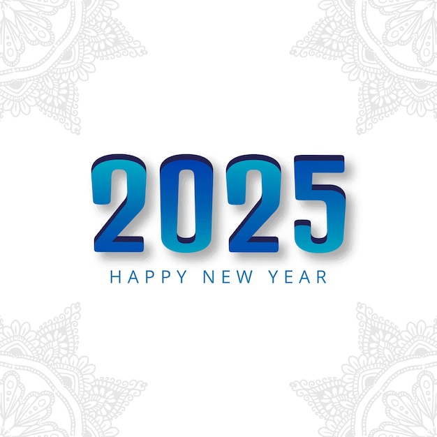 Free Vector modern 2025 new year event greeting card design