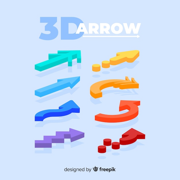 Modern 3d arrow collection