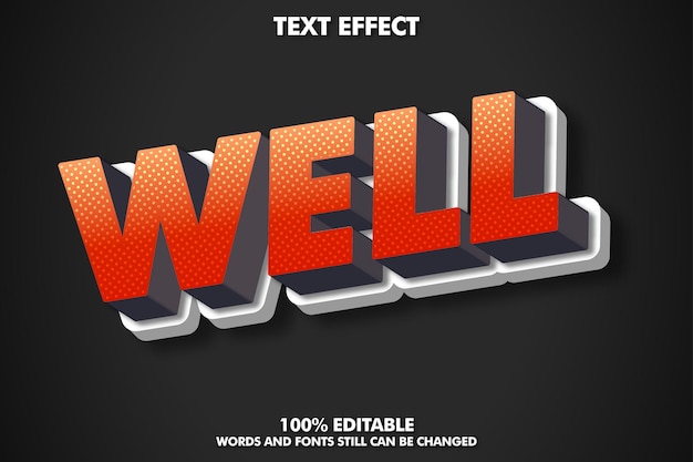 Free Vector modern 3d text effecf