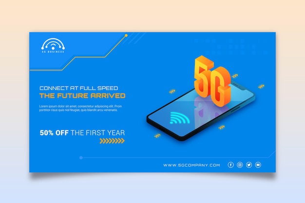 Modern 5g banner template