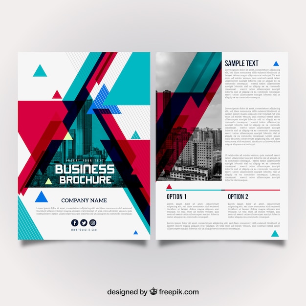 Free Vector modern abstract business brochure design