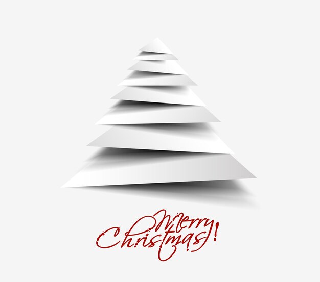 Modern Abstract Christmas Tree Background, Vector illustration.